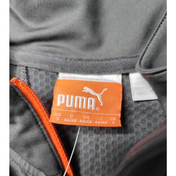 NWT Puma Core Long Sleeve Half Zip Pullover Dark Shadow/Flame Size S - Picture 5 of 5